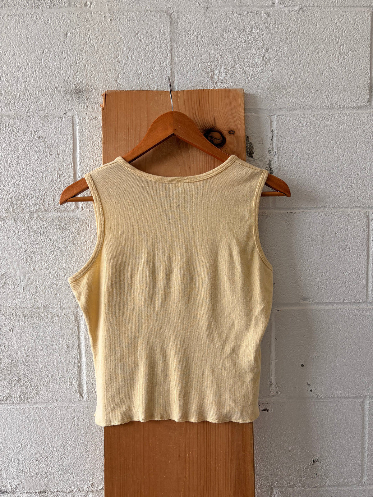 Vtg Yellow Butterfly Tank : L