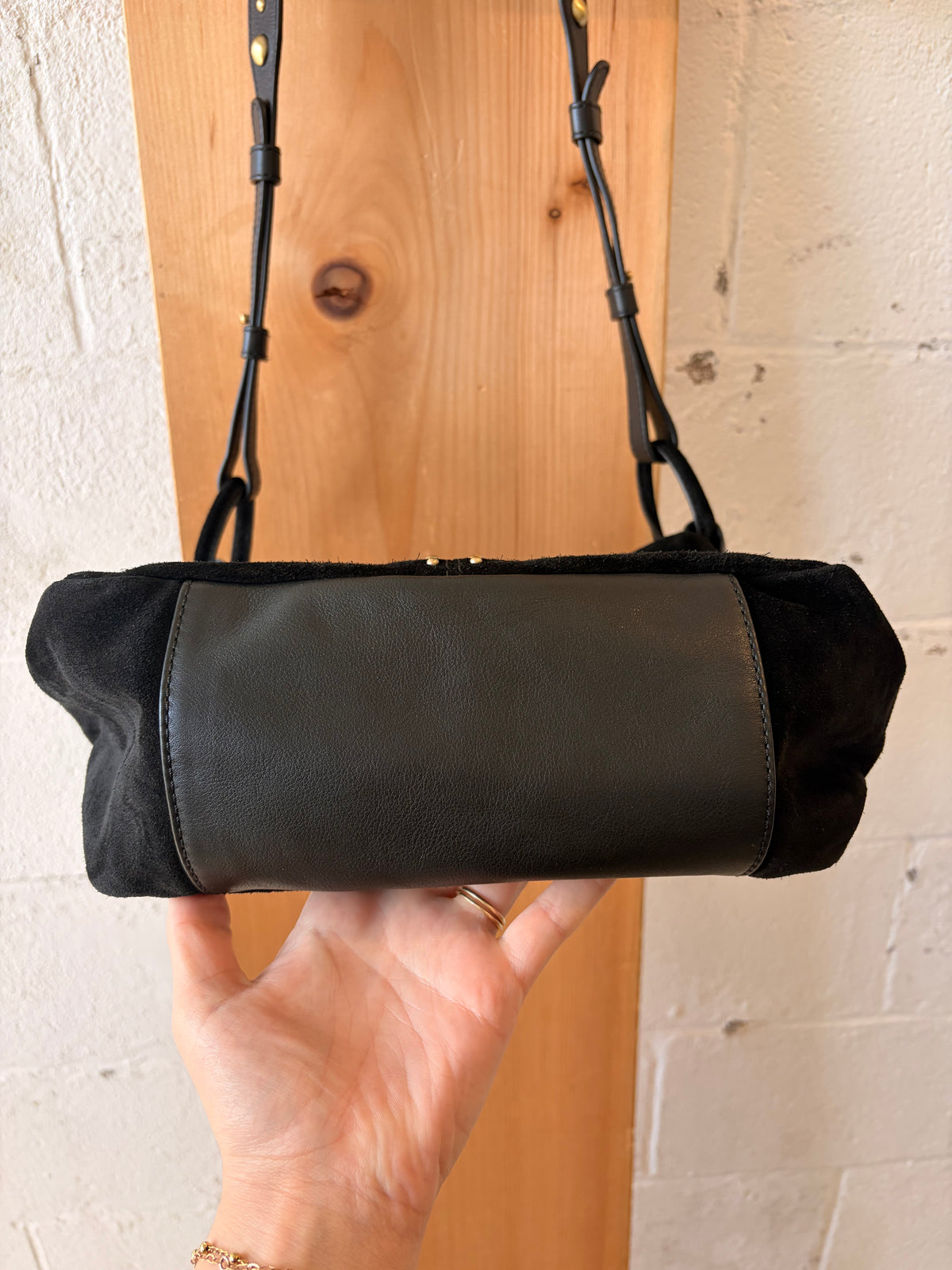 Studded Black HOBO Sheila Bag
