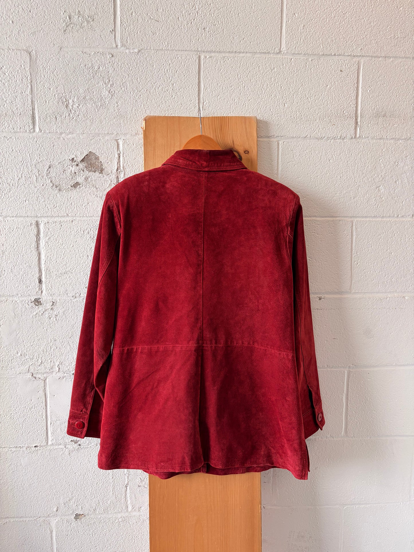 Red Leather Jacket : L