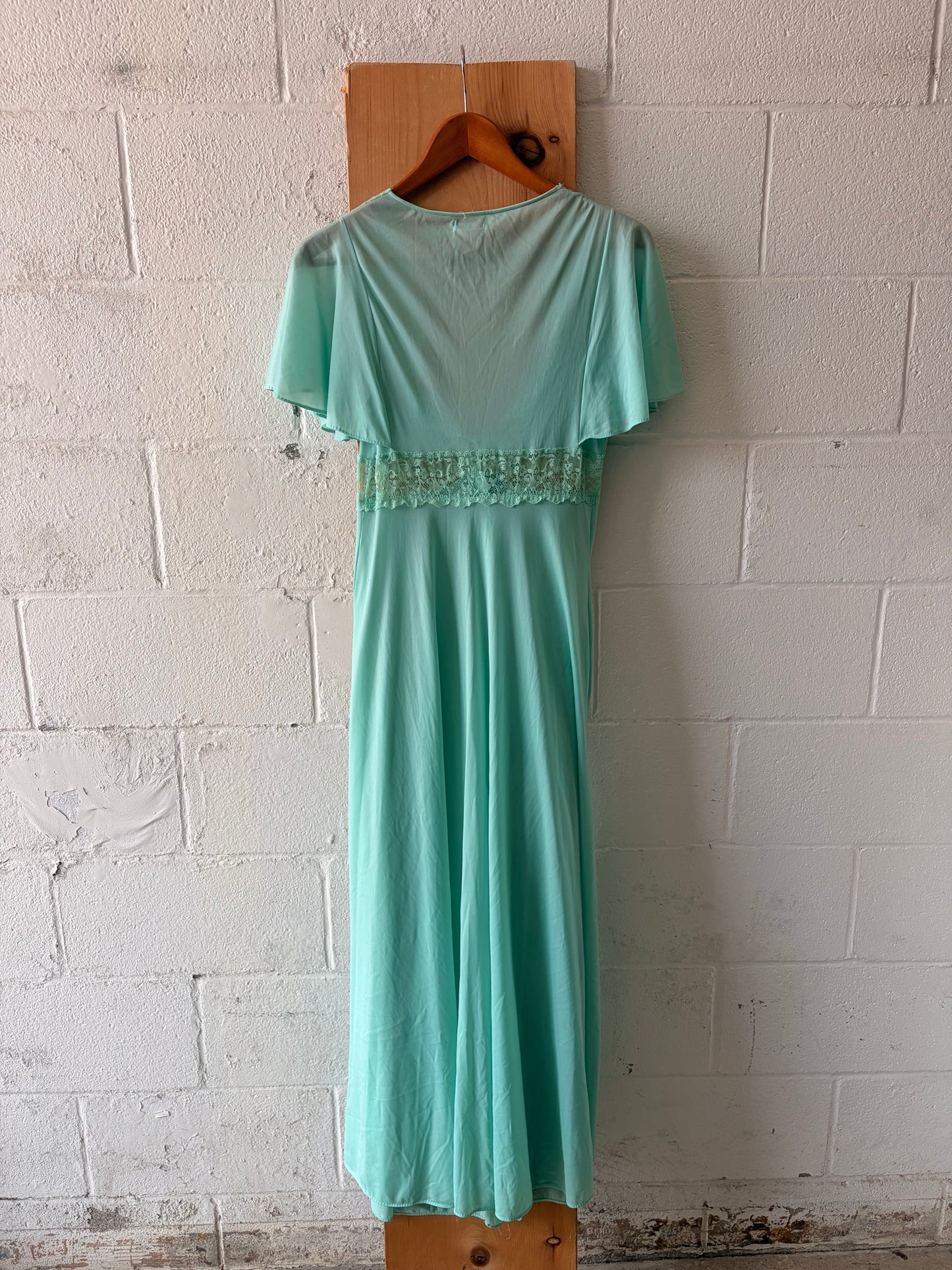 Vtg Turquoise Nightgown : S