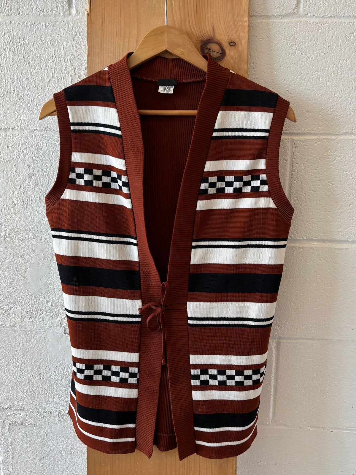 Vtg 70s Sleeveless Top : M
