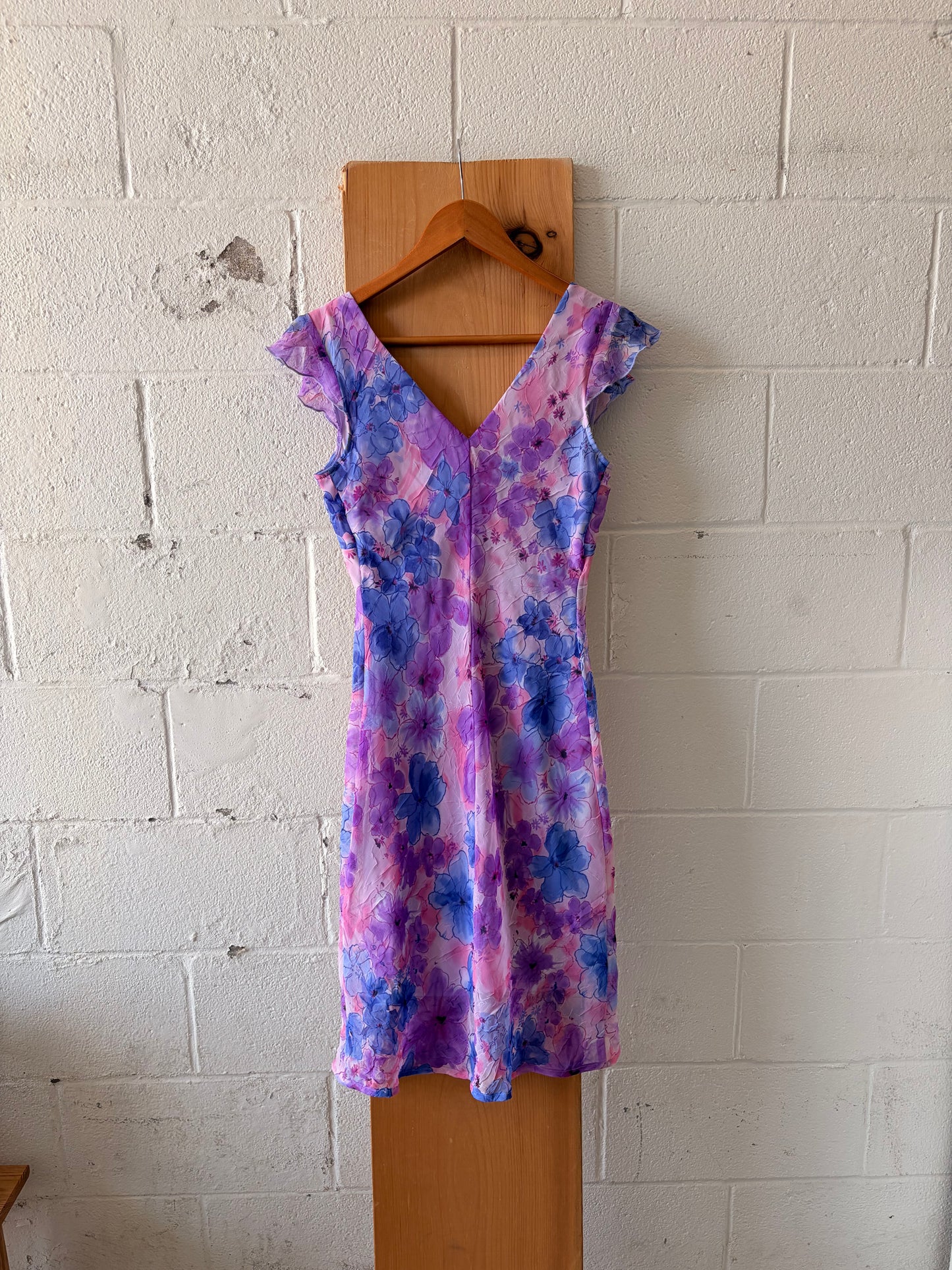 Vtg Floral Purple Dress : 5/6