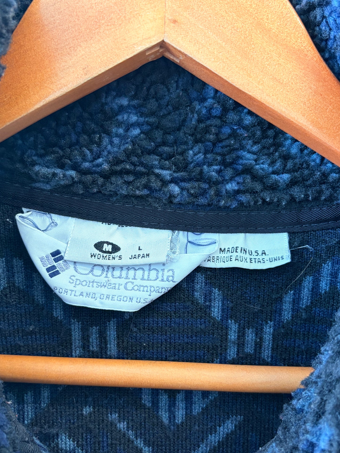 Vtg Columbia Sherpa Quarter Zip : M
