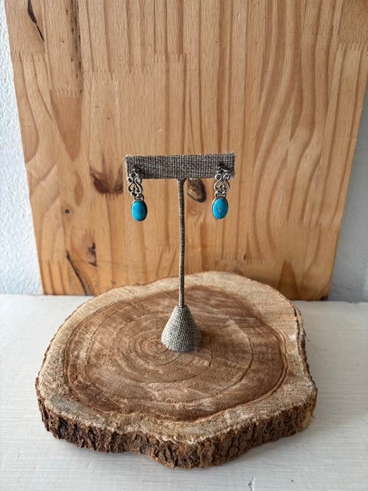 Sterling Silver Dangle Earrings : 1.5”