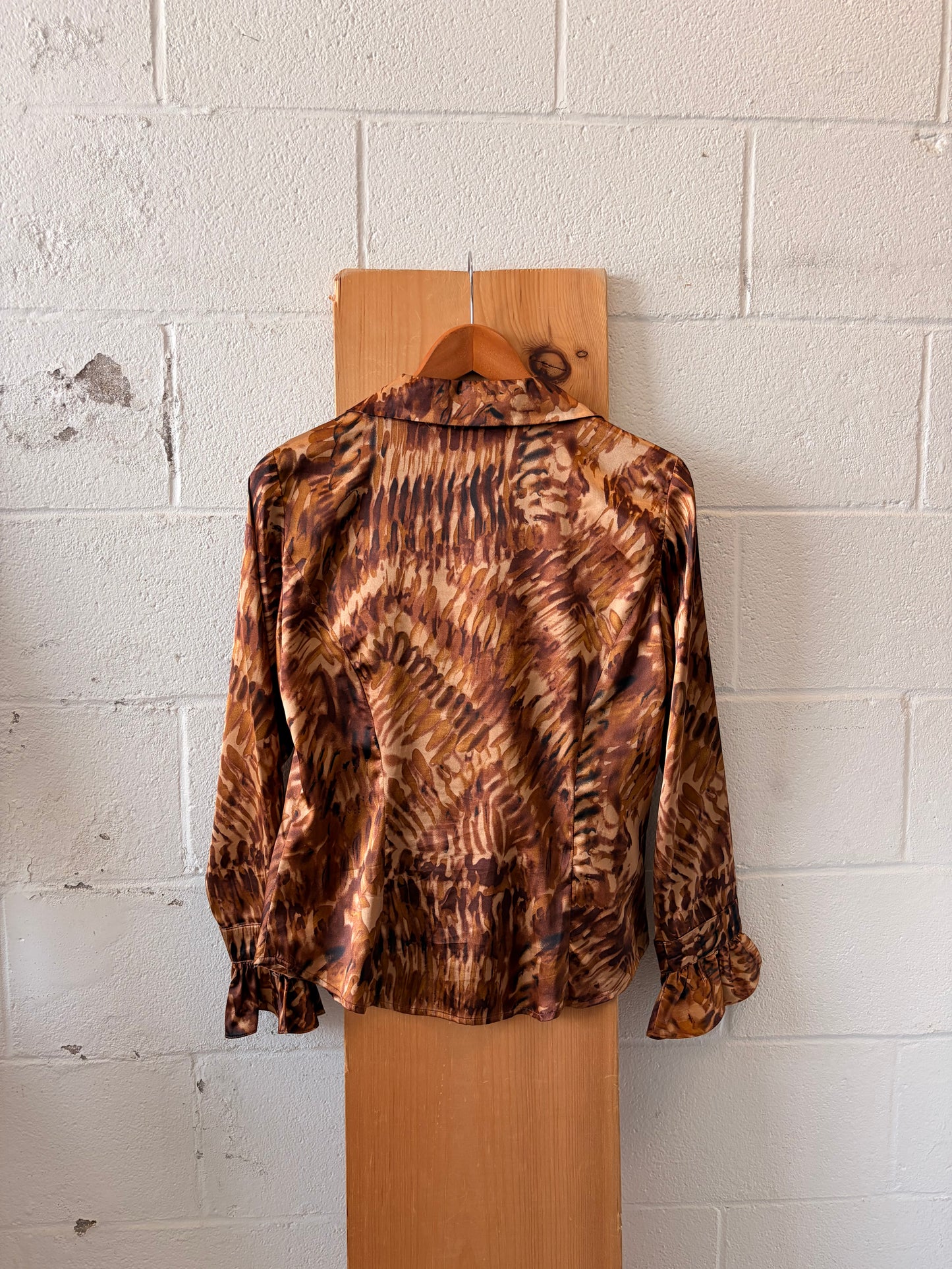 Abstract Brown Blouse : S