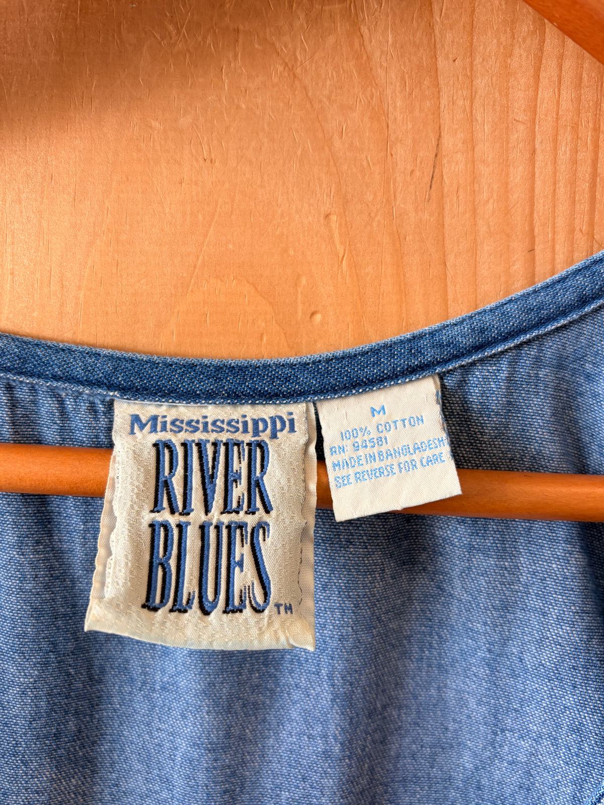 Vtg Denim Dress : M