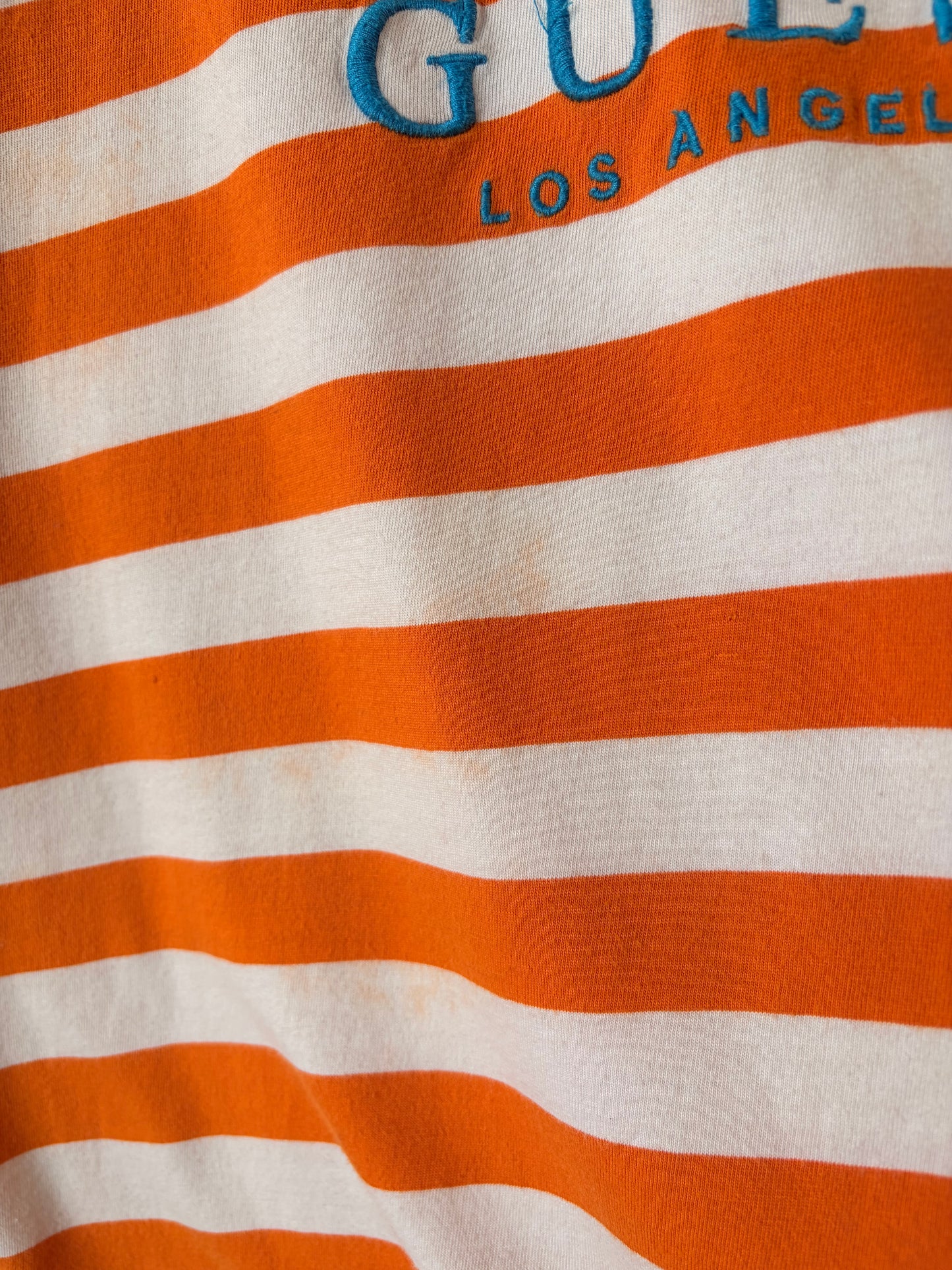 Orange Striped Guess Tee : M