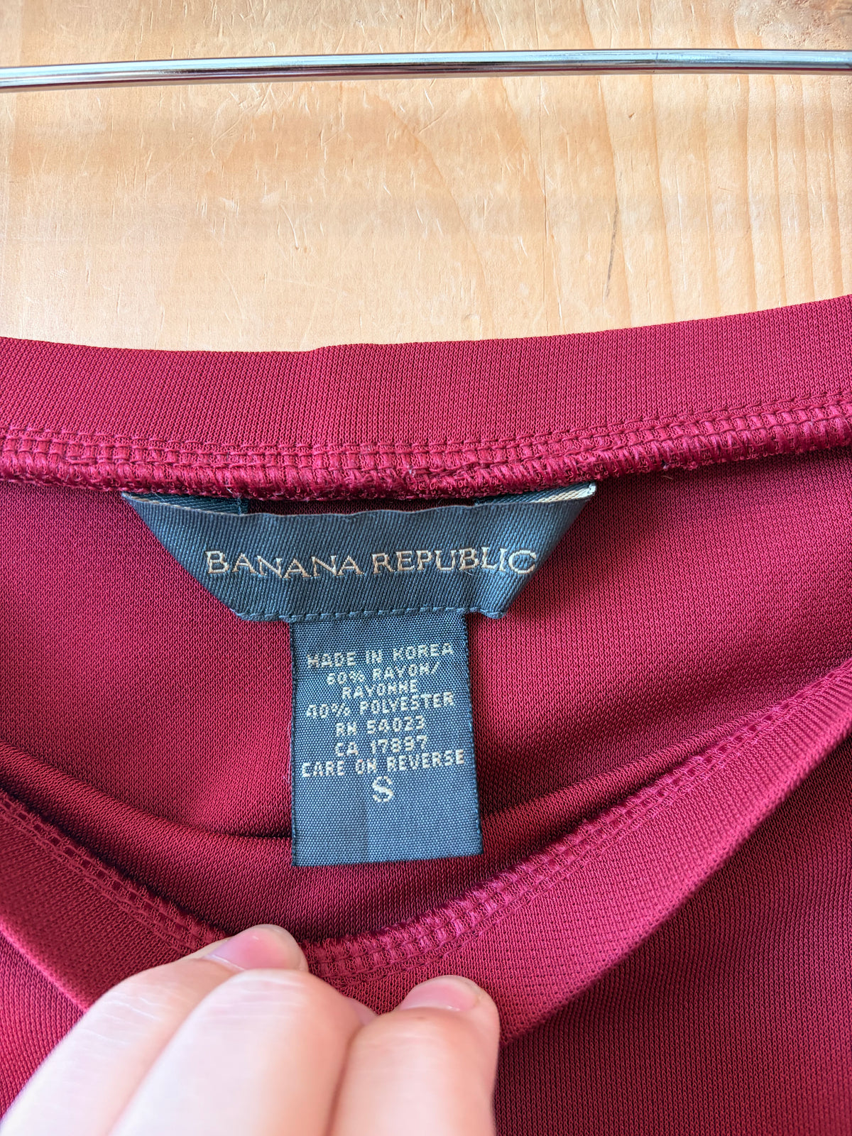 Burgundy Midi Skirt : S