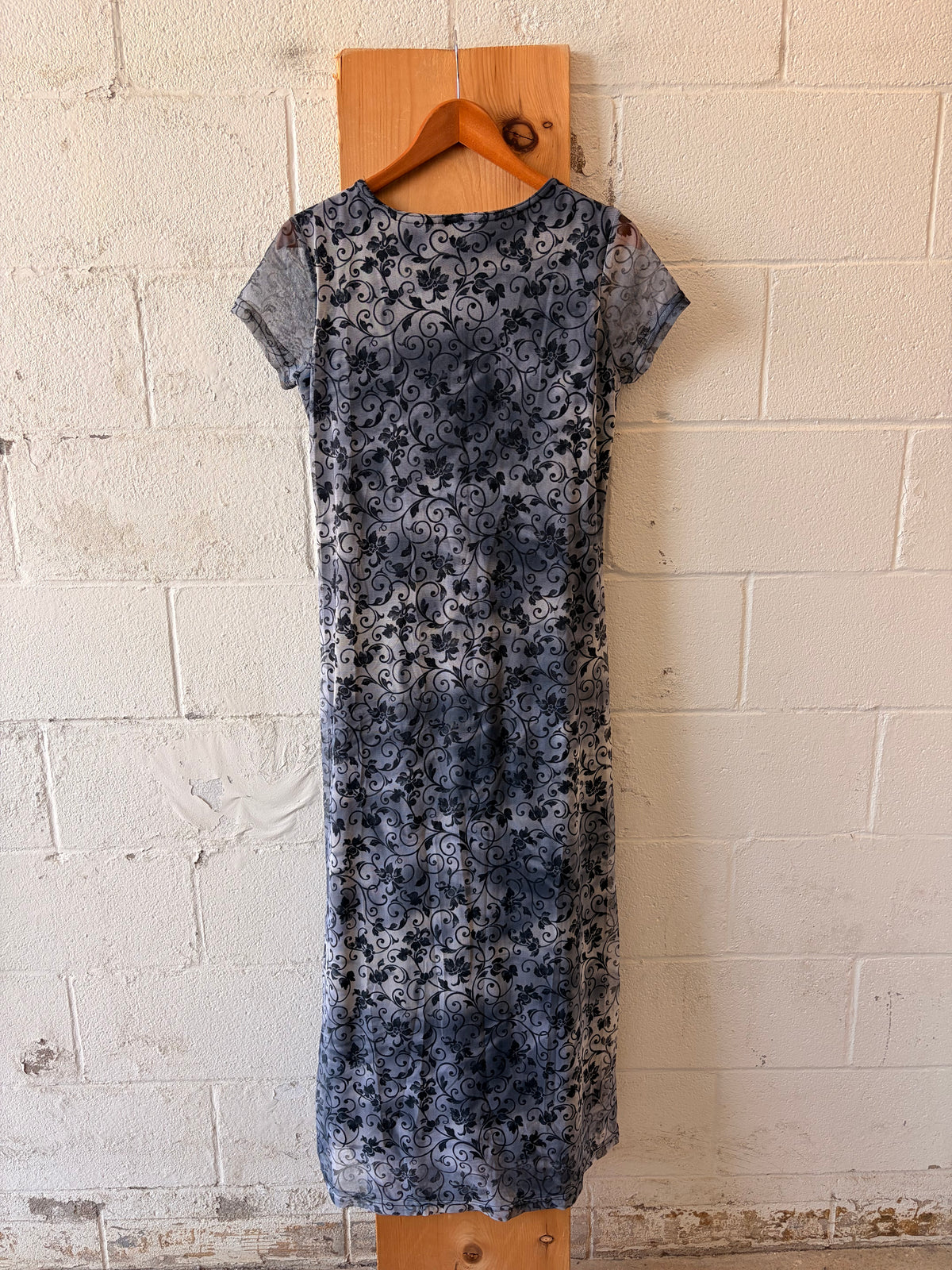 Vtg Floral Maxi Dress : L