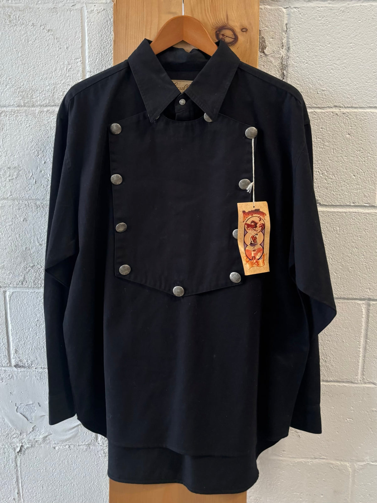 Vtg Scully Bib Front Long Sleeve Top : L