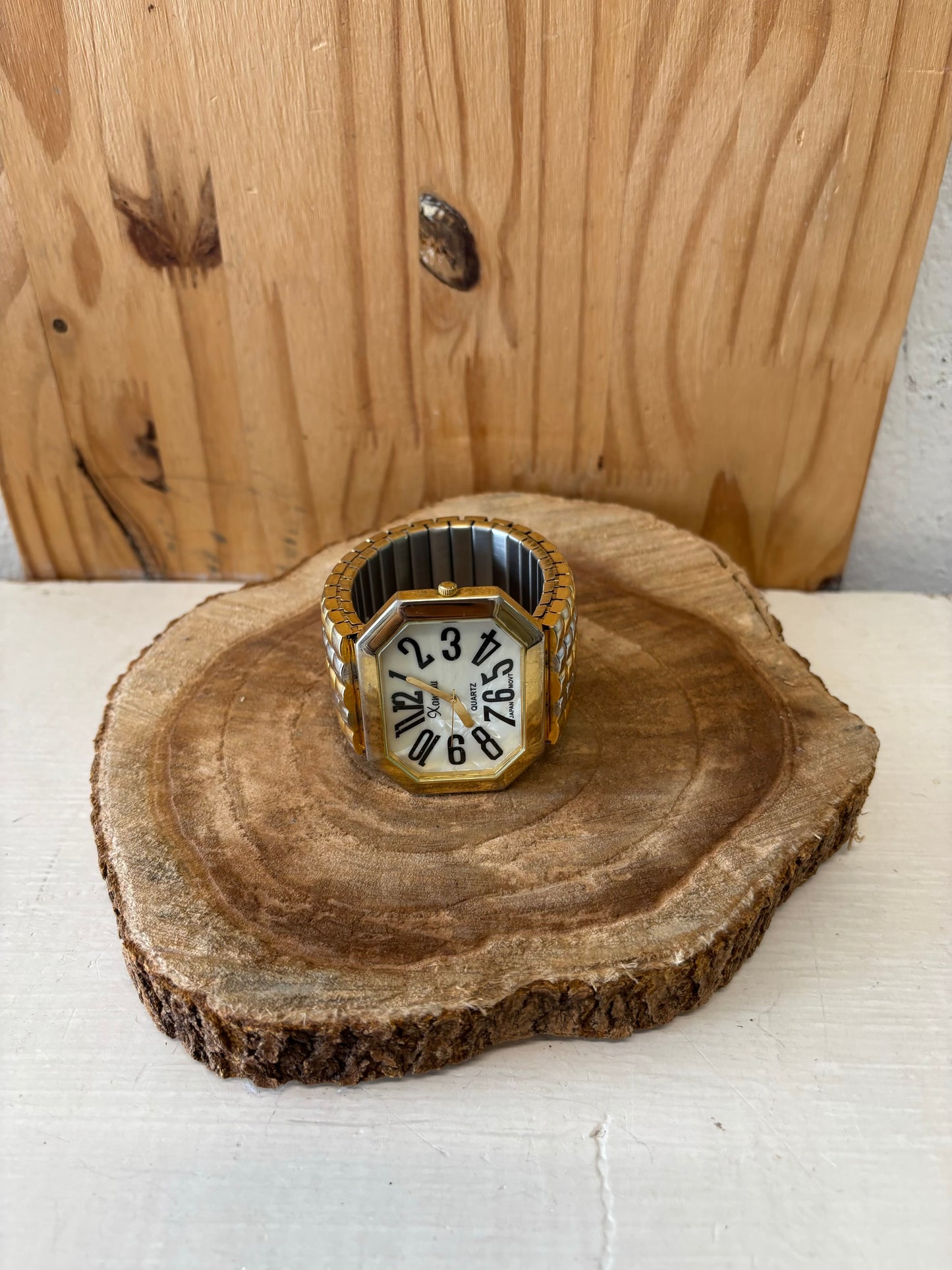 Vtg Big Face Quartz Watch (Untested)