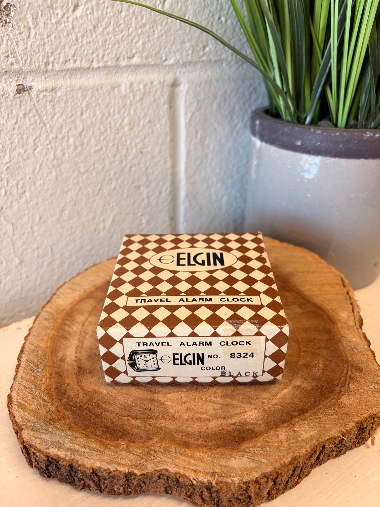 Vtg Elgin Travel Clock & Box (Local Pick Up Only - Untested)