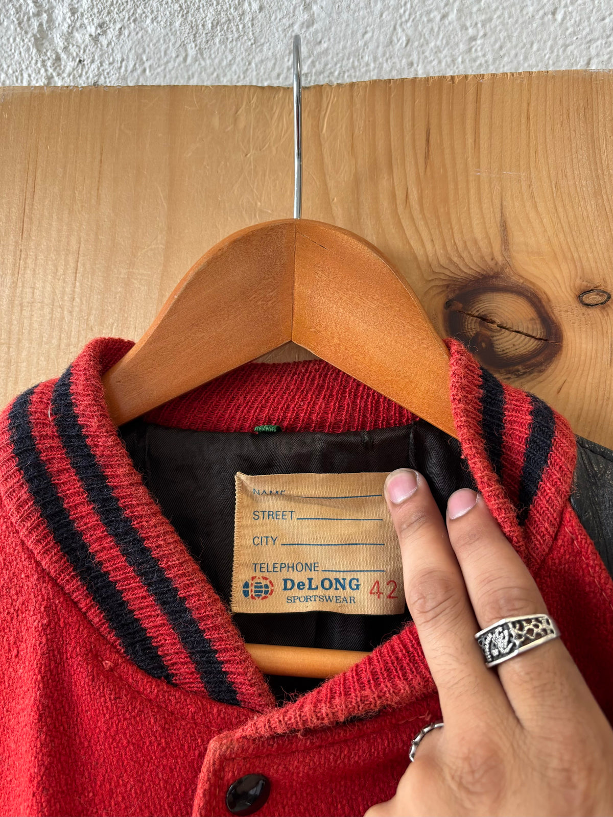 Vtg DeLong Wool Varsity Jacket : 42