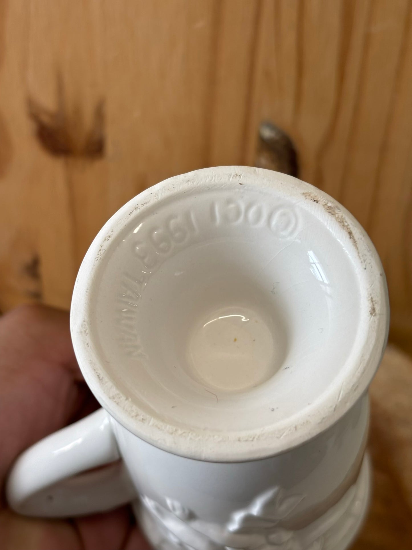 Vtg White Cherub Mug (Local Pickup Only)
