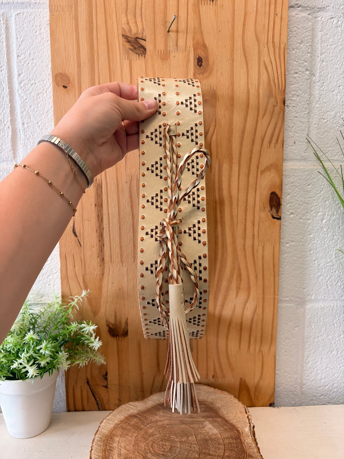 Patterned Tassel Belt : S/M