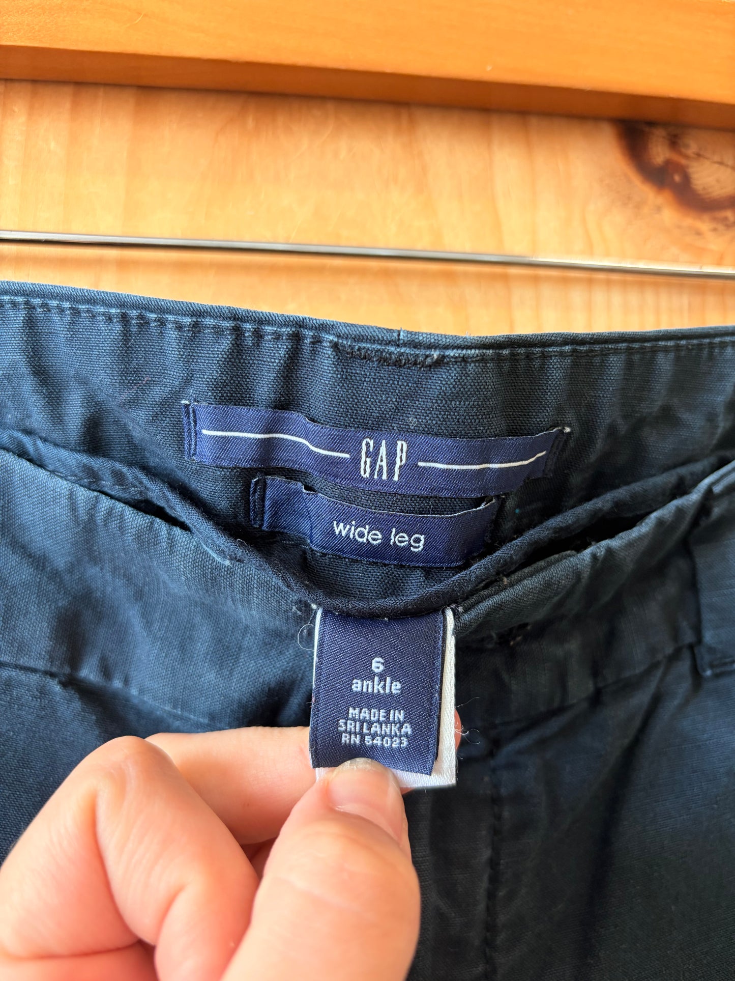 Navy Wide Leg Pants : 6