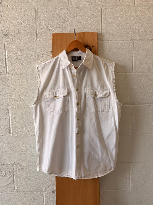 ‘02 Sleeveless Sturgis Button Down : M