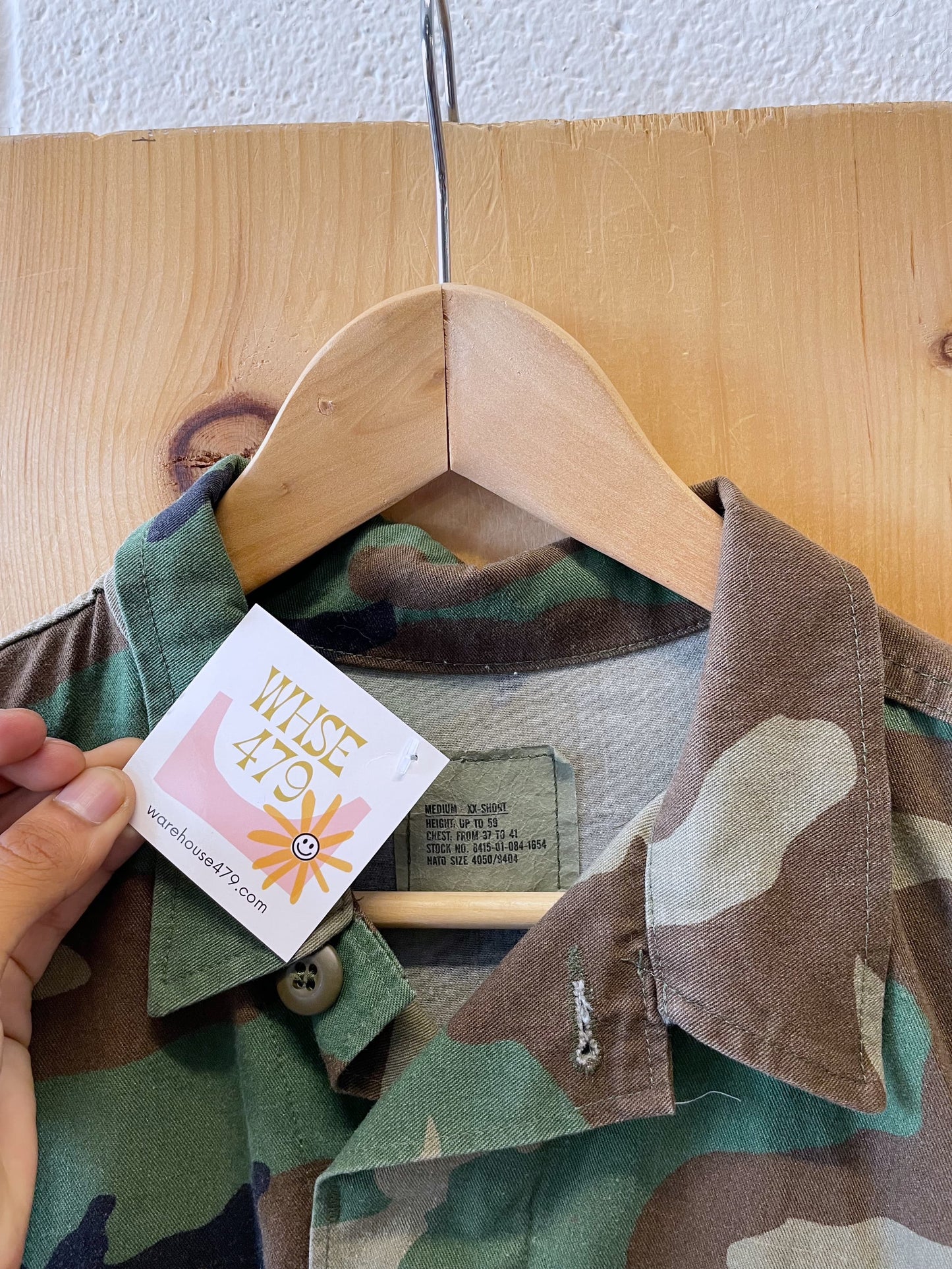 WHSE479 Exclusive Upcycled Camo Jacket : M