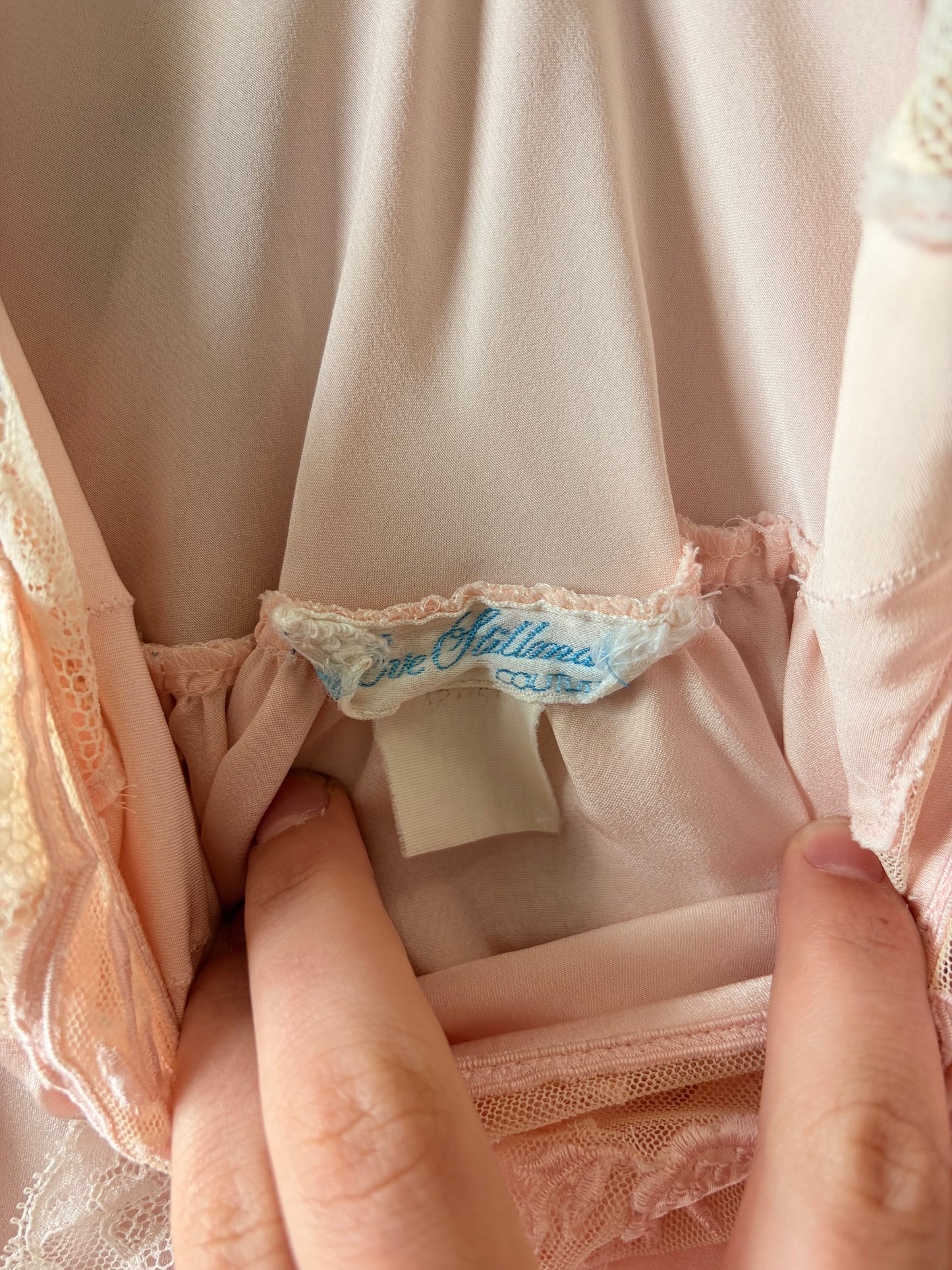 Vtg Lace Detailed Baby Pink Nightgown : M