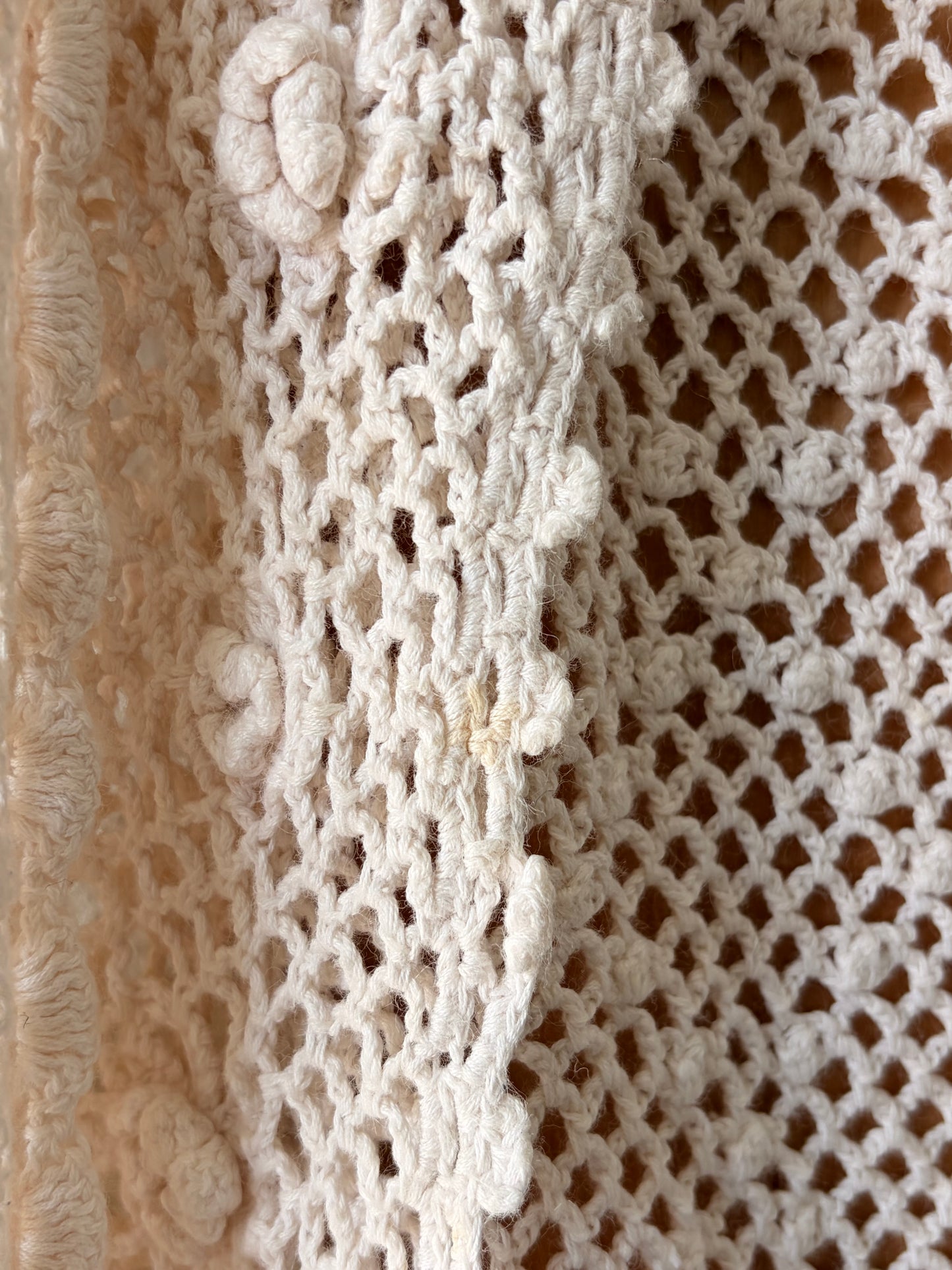 Cream Crochet Cardigan : XL