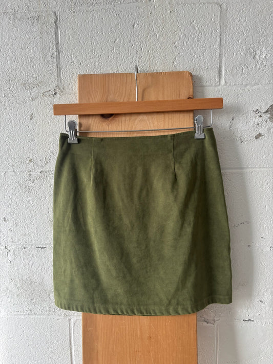 Vtg Lime Green Mini Skirt : 9 Jrs