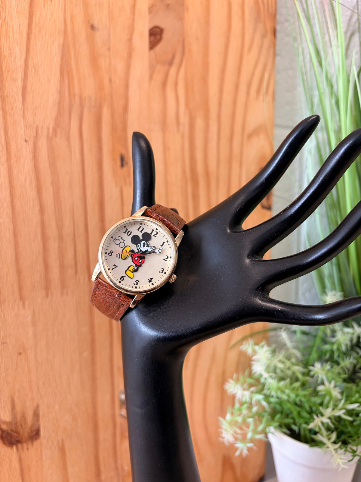 Brown Mickey Mouse Watch (Tested & Works!)