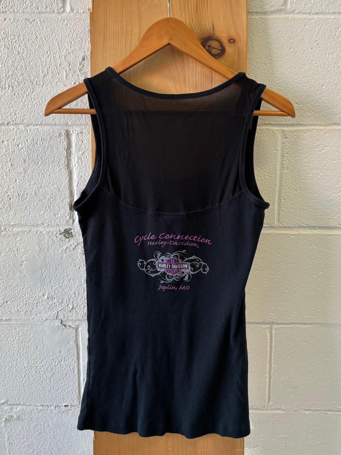 Ribbed Black Harley Tank : M