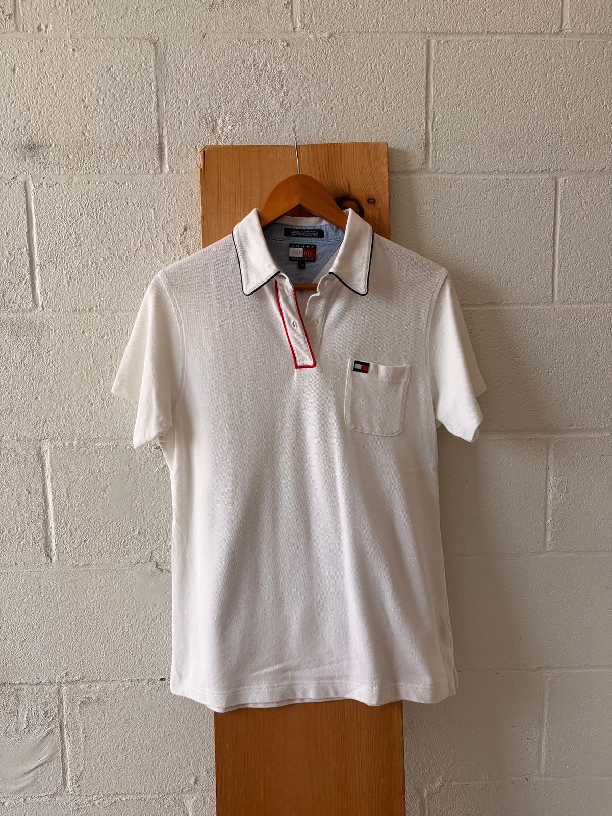 White Tommy Pocket Polo : L