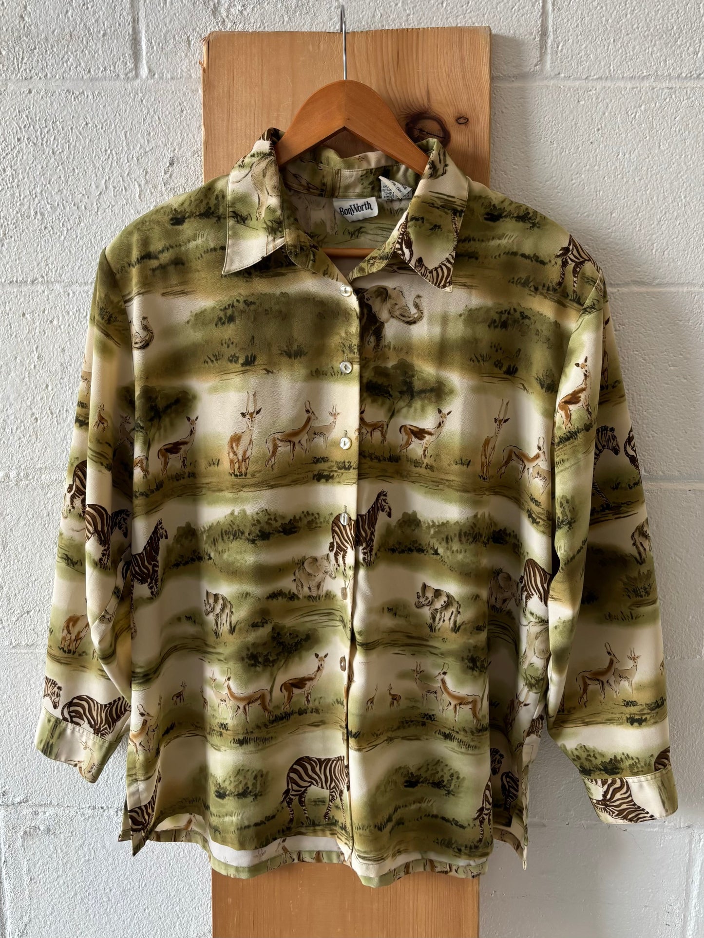 Safari Landscape Button Down : XL
