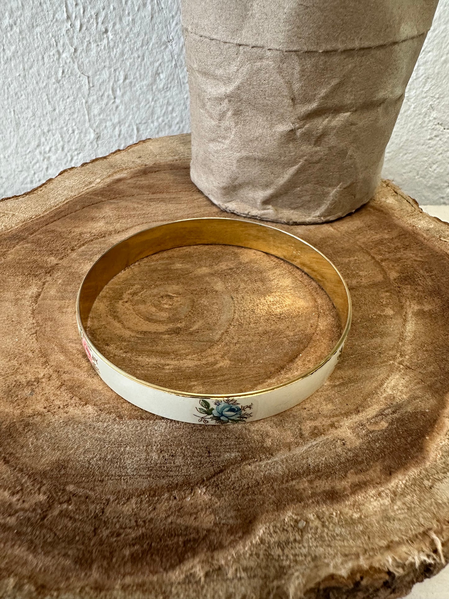 Vtg Floral Japan Bangle