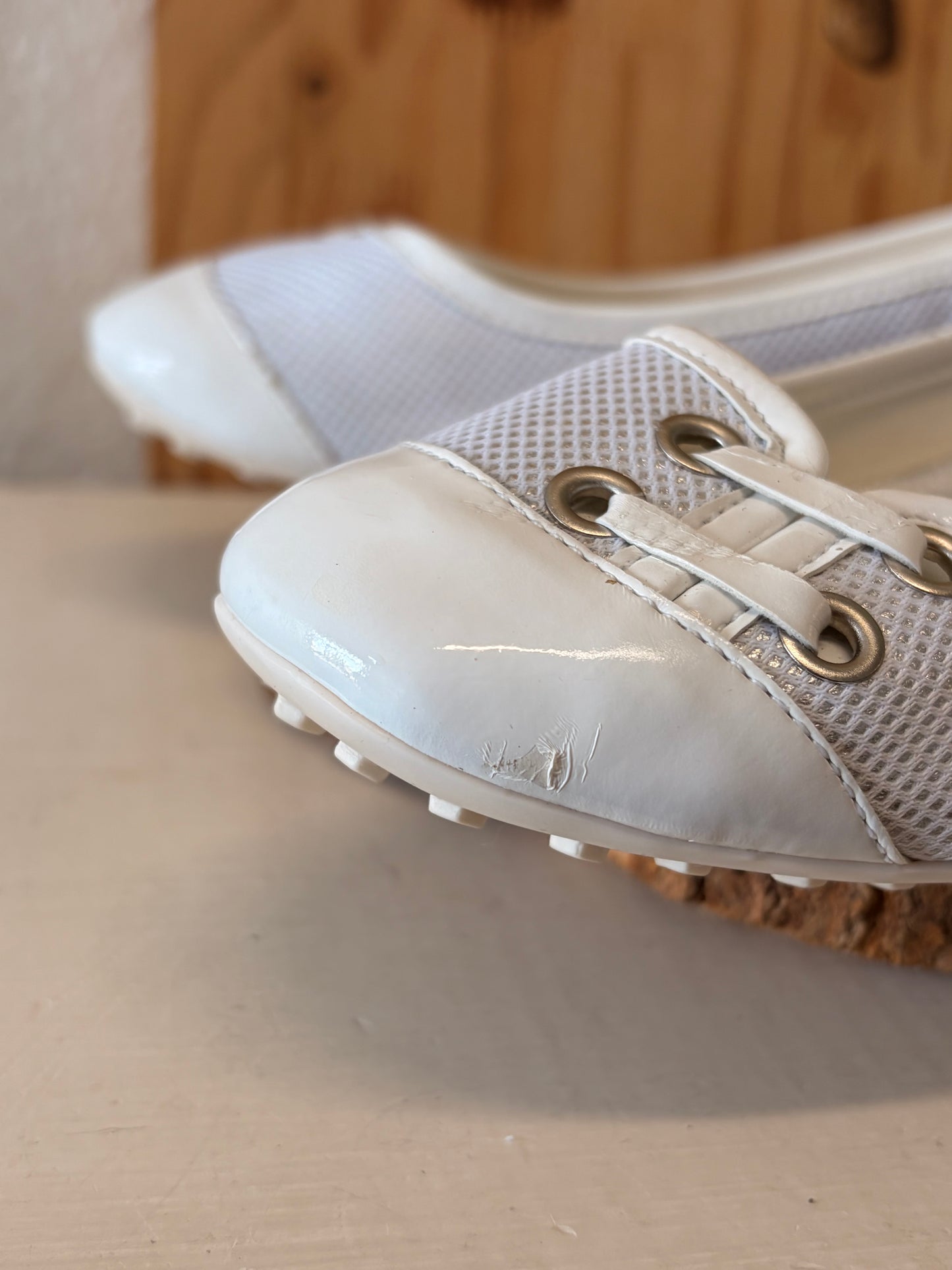 White Ballet Flats : Size 6.5