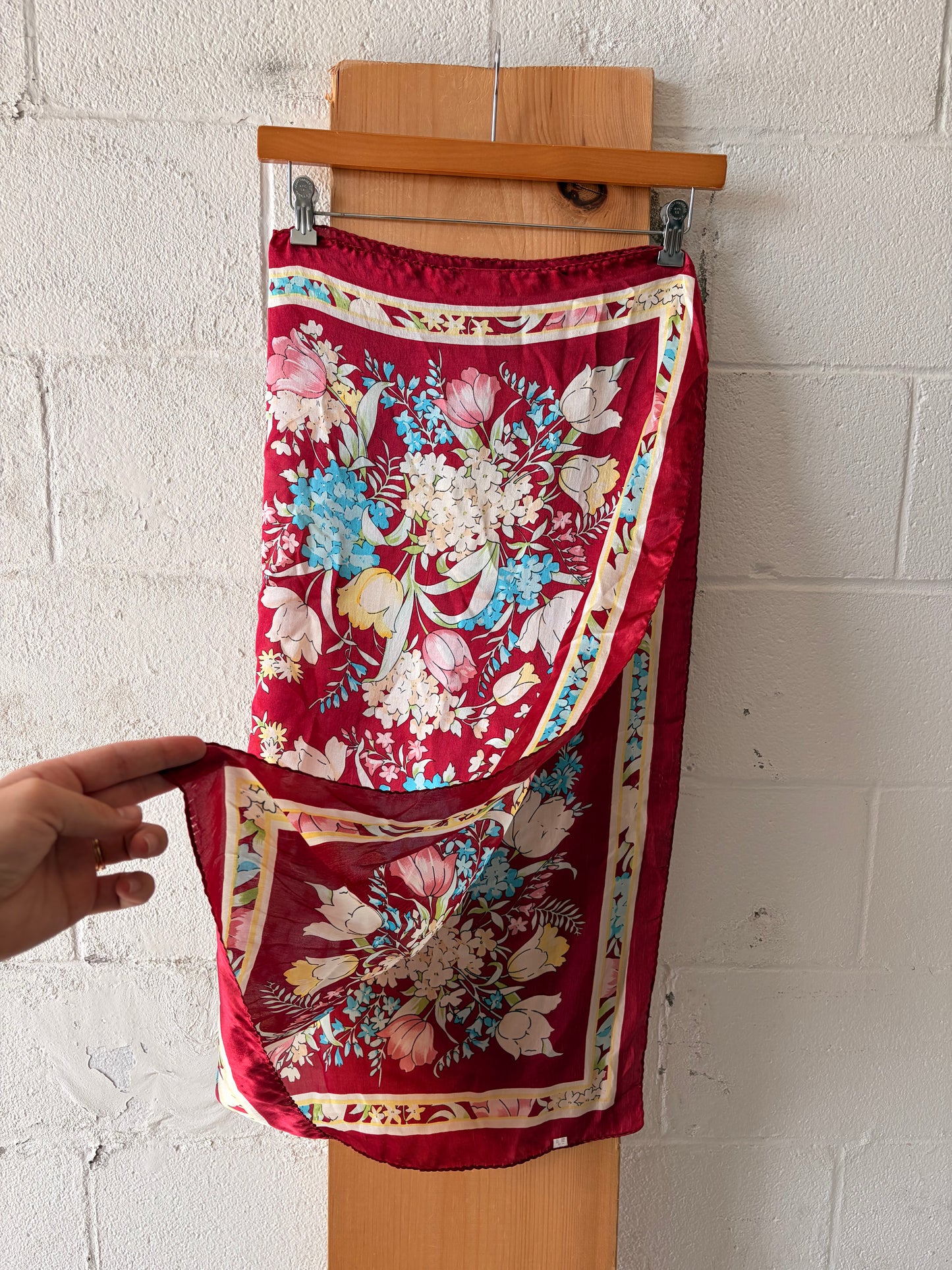 Silk Floral Scarf