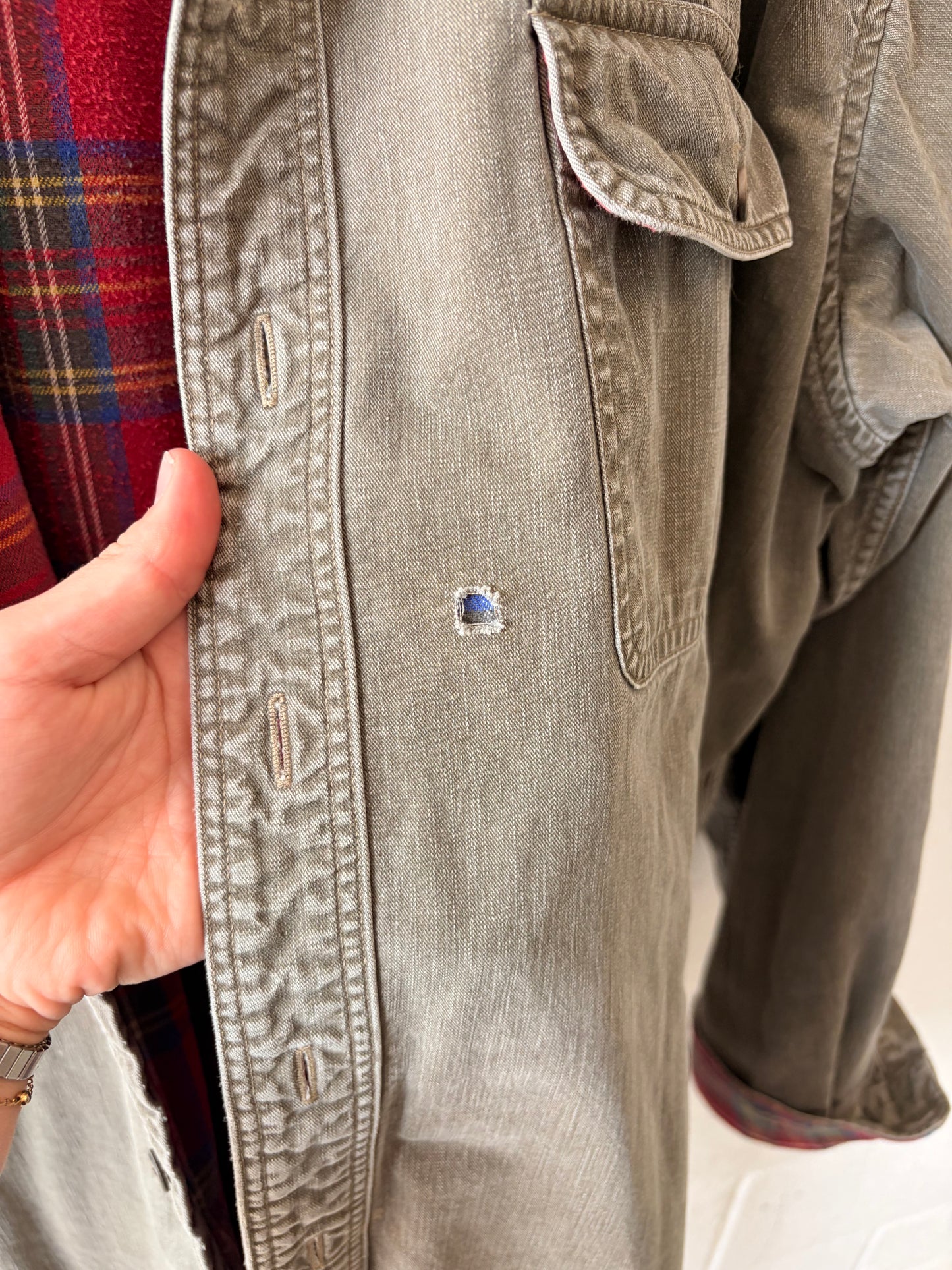 Vtg L.L. Bean Flannel Lined Button Down : XXLT (As Is)
