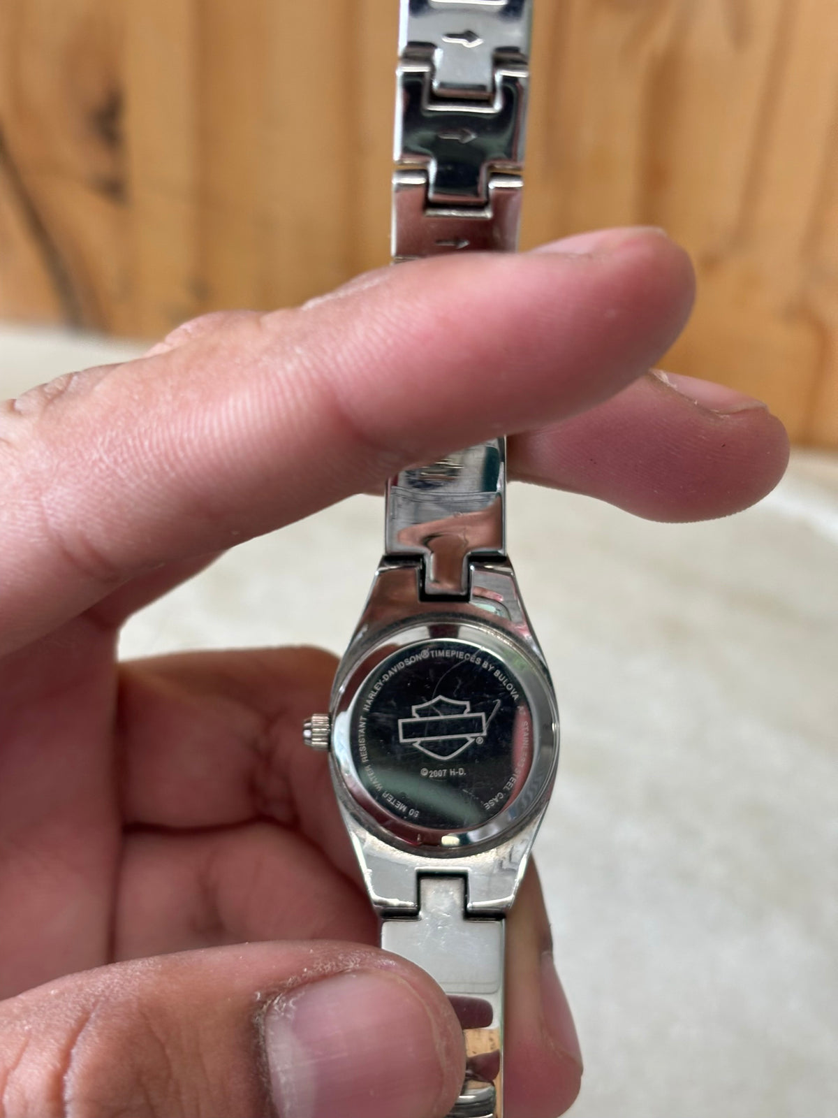 Silver Tone Harley Davidson Watch (Untested)