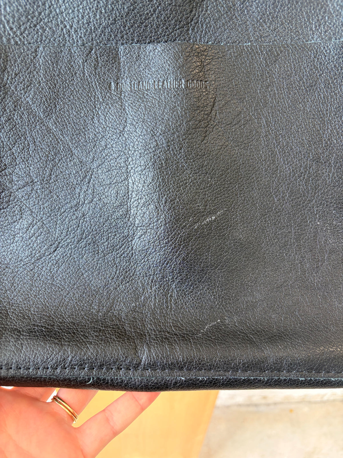 Black Portland Leather Tote Bag