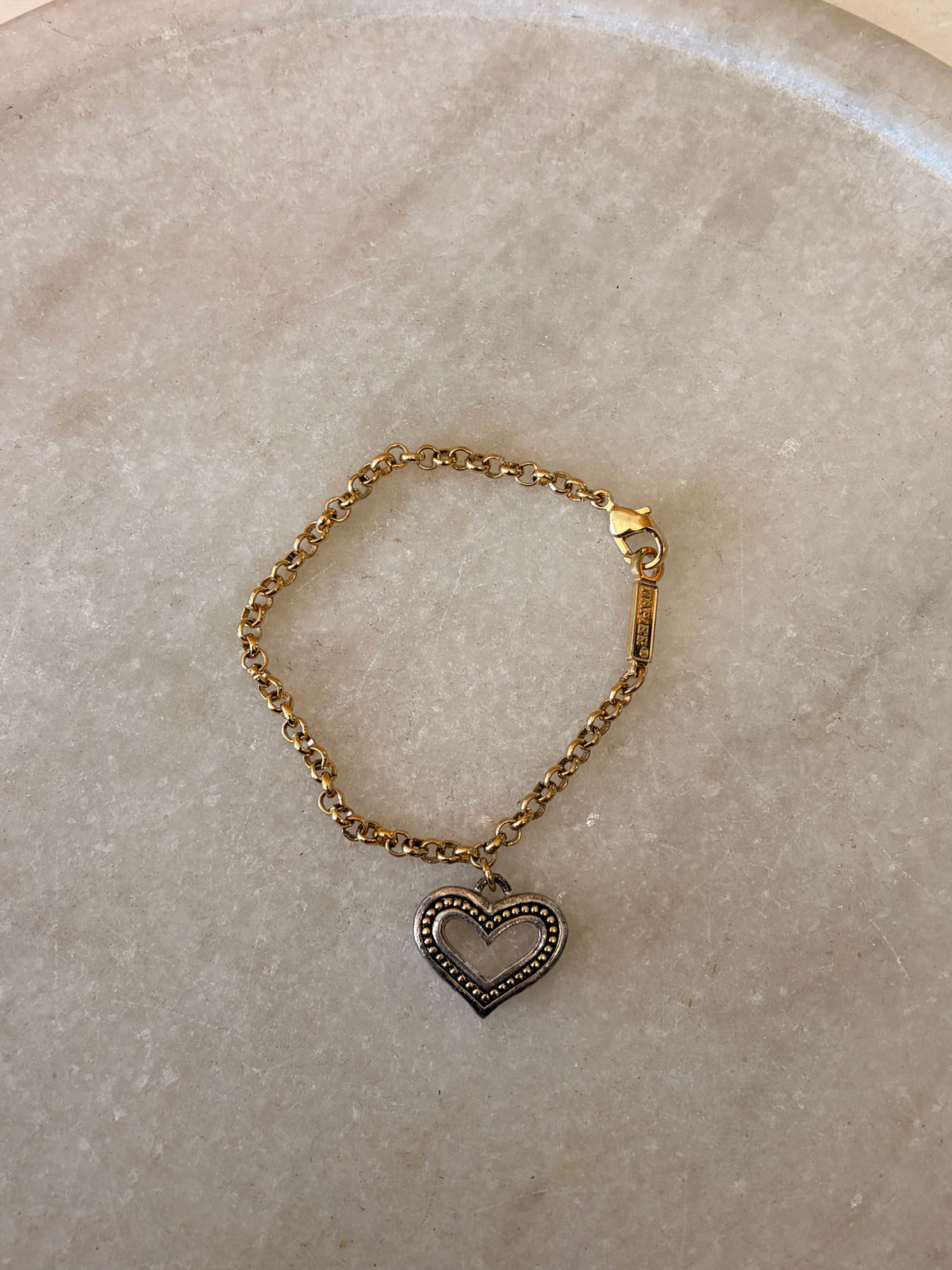 Napier Two Tone Heart Bracelet