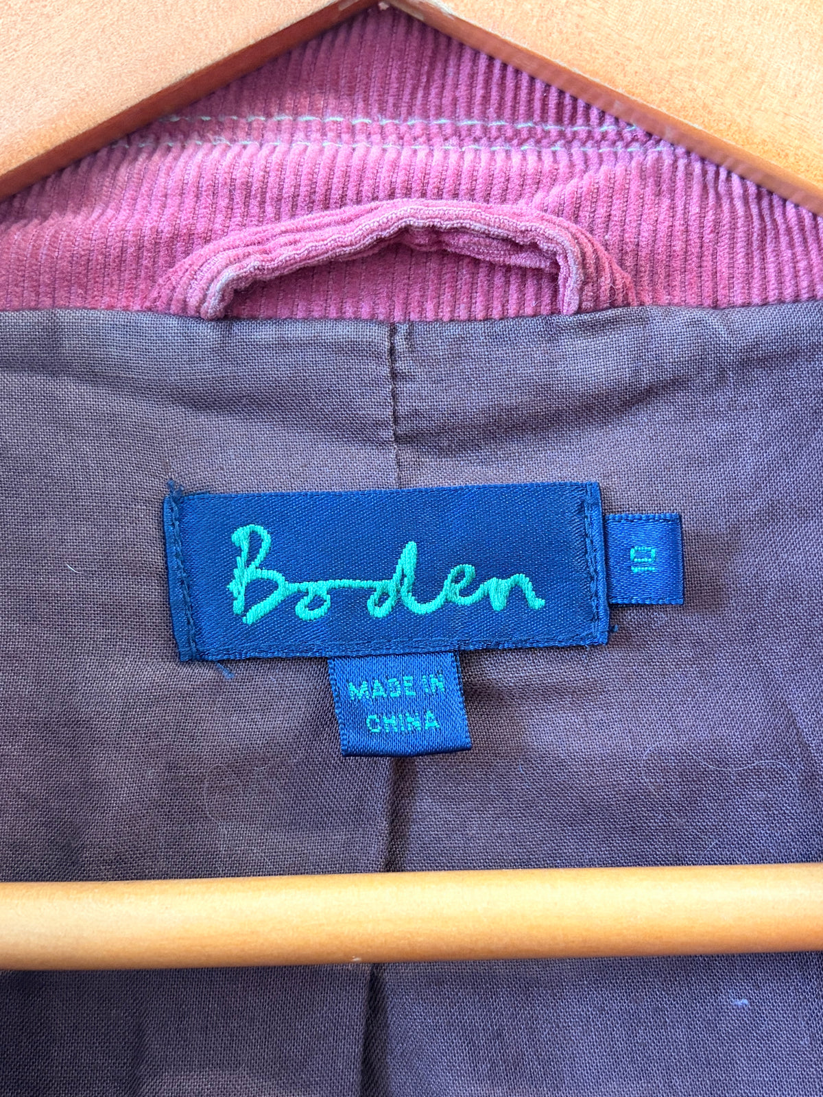 Boden Rust Corduroy Trench Coat : 10 (As Is)