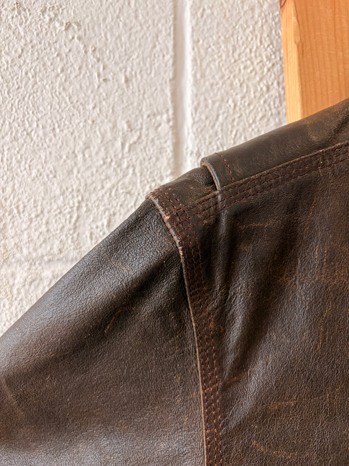 Y2K Gap Flannel Lined Leather Jacket : Youth XXL