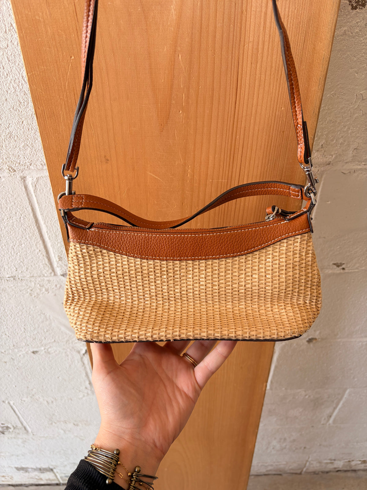 Vera Bradley Woven Straw Crossbody Handbag