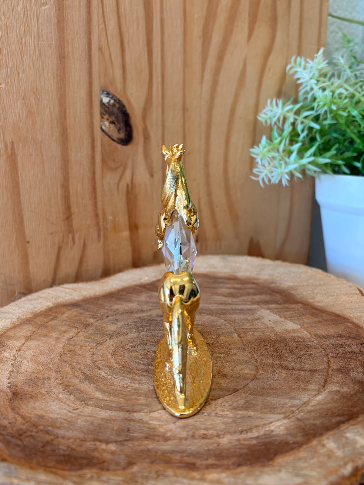Vtg Gold Tone JJ Crystal Unicorn Figurine (Local Pick Up Only)