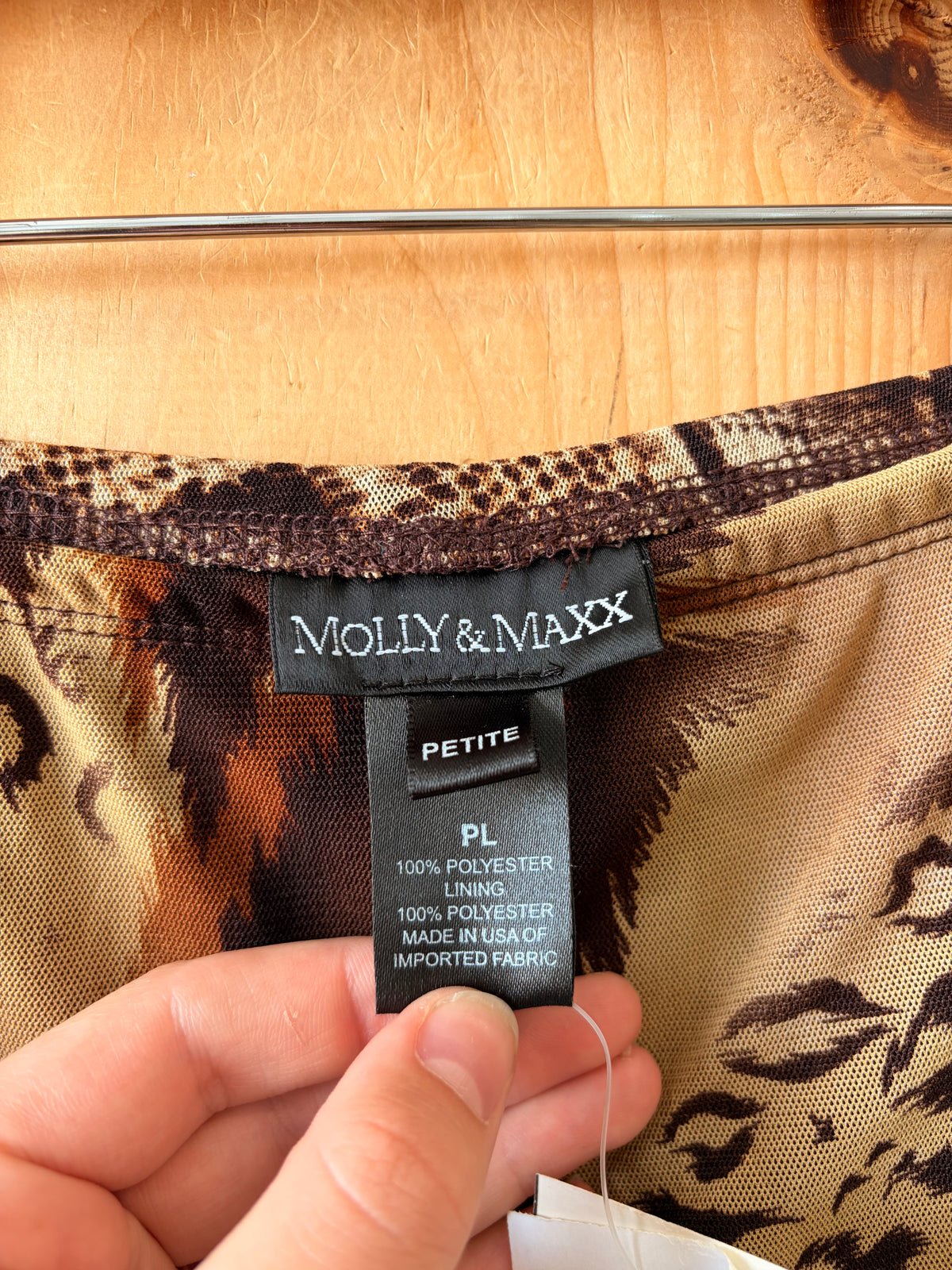 Brown Animal Print Skirt : Petite L