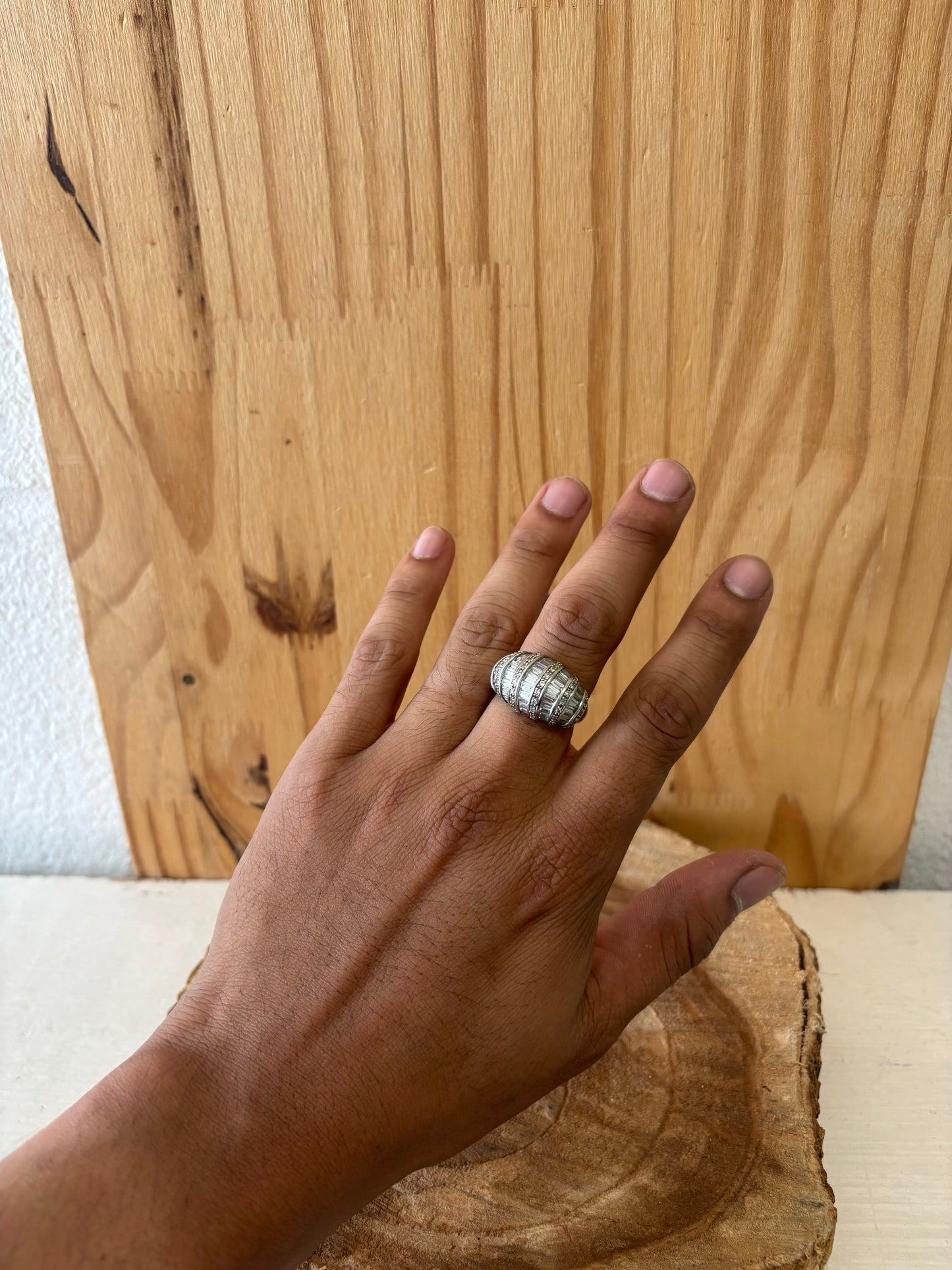 Sterling Silver Dome Ring : 8