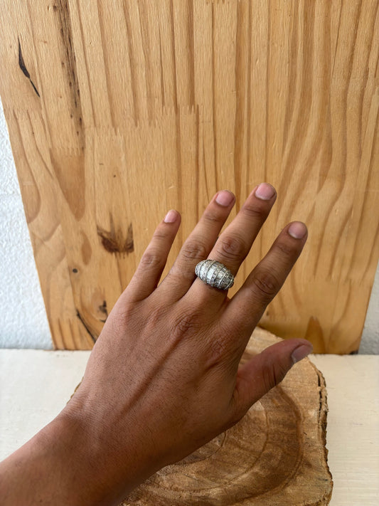 Sterling Silver Dome Ring : 8