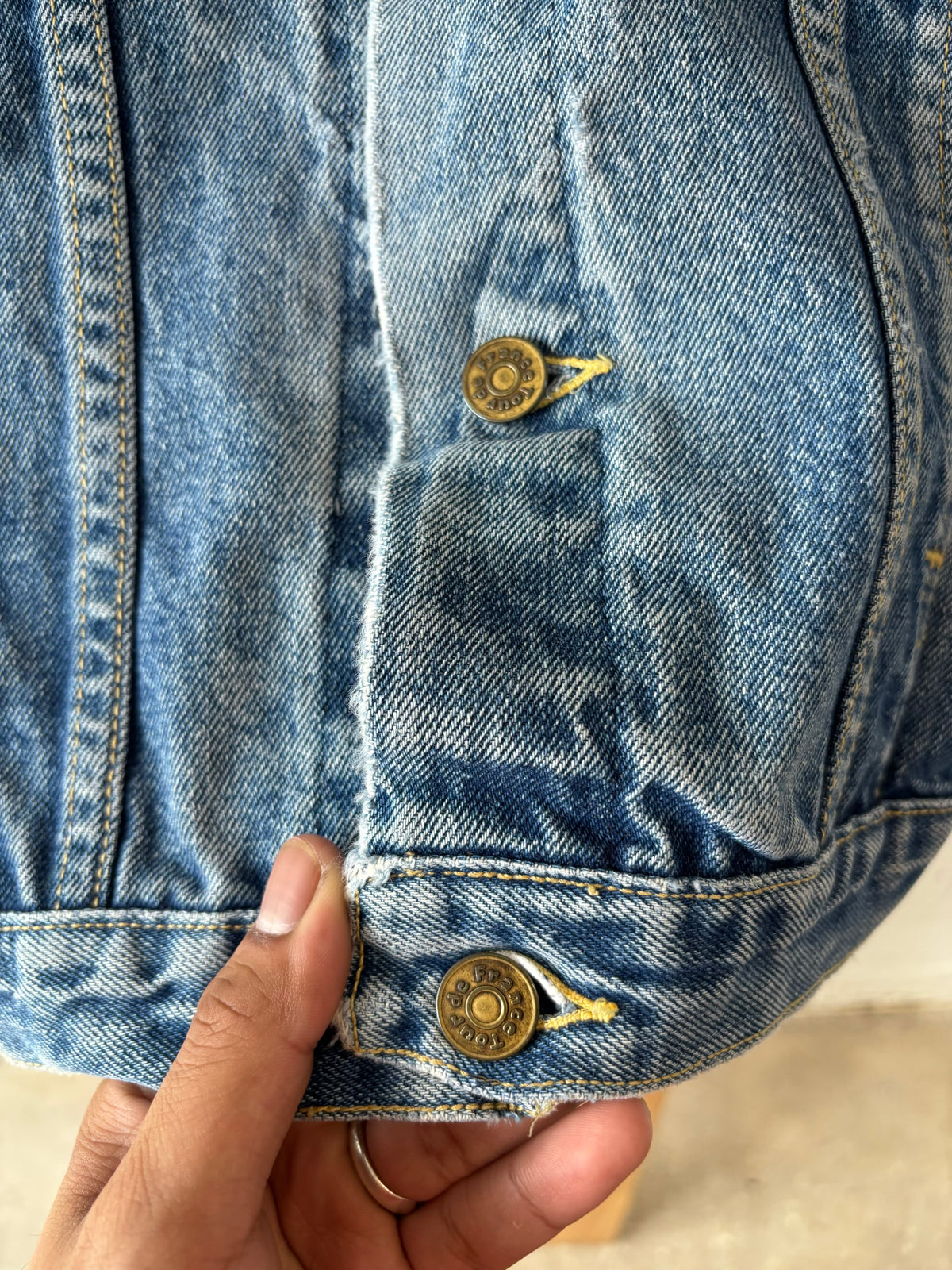 Vtg 80s Tour de France Denim Jacket : ~M/L