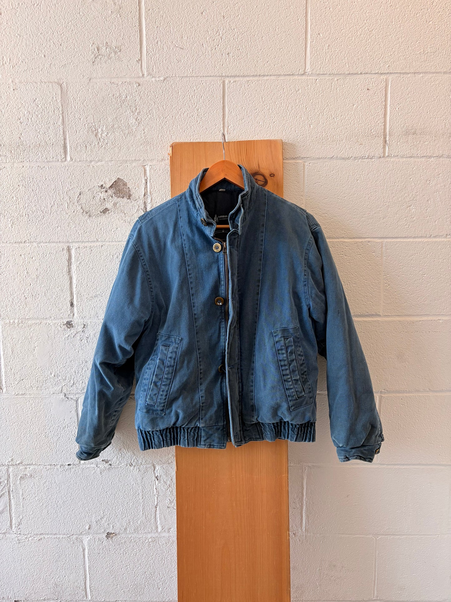 Vintage London Fog Blue Bomber Jacket : S