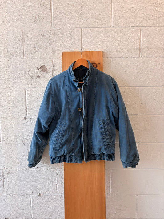 Vintage London Fog Blue Bomber Jacket : S