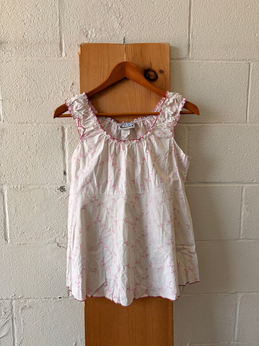 Pink & White Floral Top : 1XL