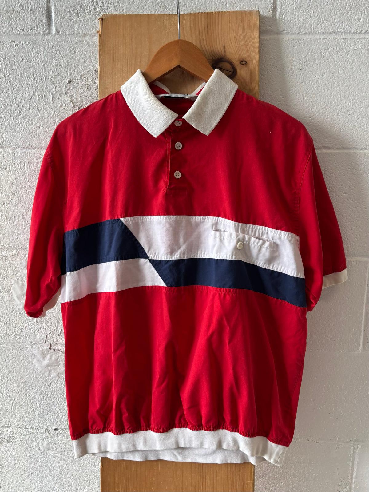 Vtg Short Sleeve Polo : L