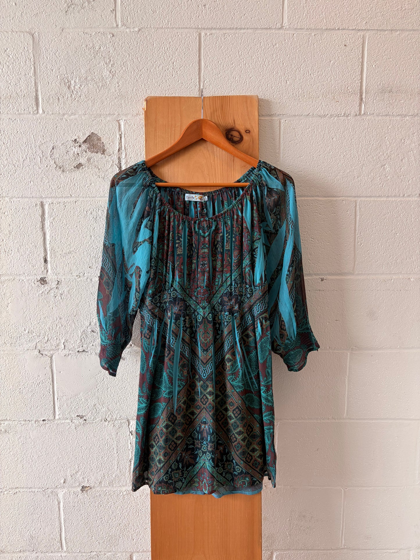Blue Boho Tunic : S