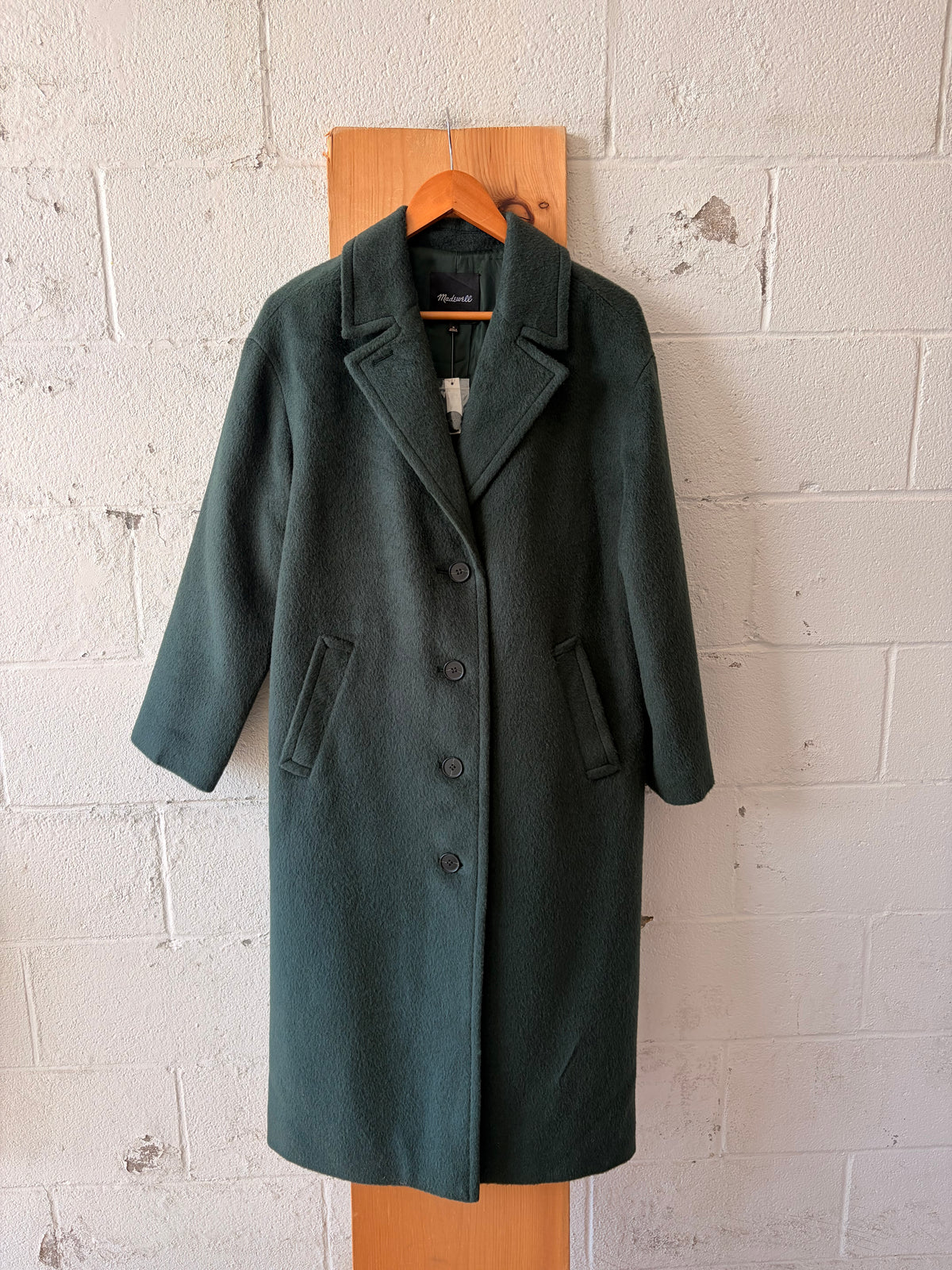 NWT Madewell Forest Green Alonzo Coat : M